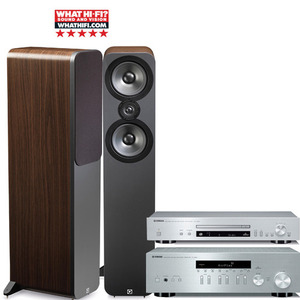 Q Acoustics(큐어쿠스틱) 3050 월넛 +  Yamaha(야마하) R-N301 + CD-N301  하이파이패키지 스피커케이블증정